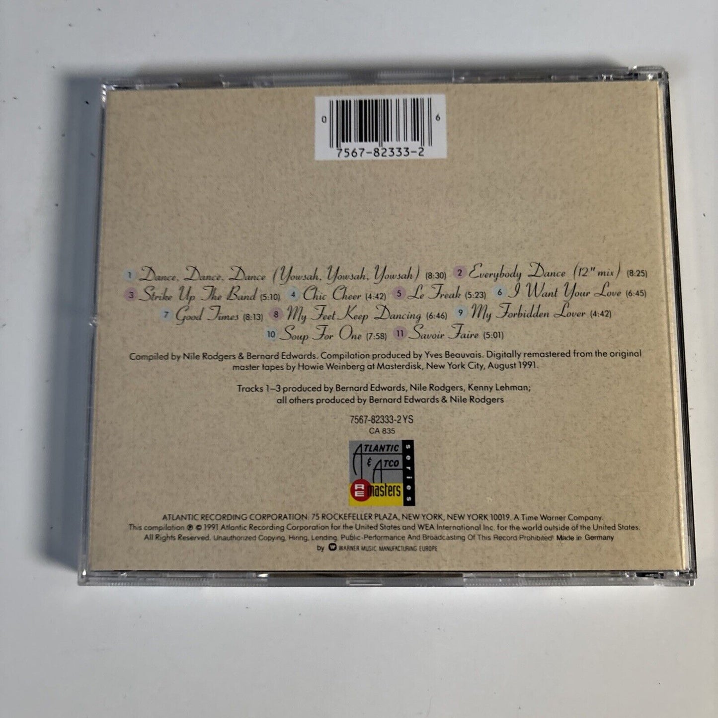 Chic – Dance, Dance, Dance - The Best Of Chic (CD, 1991)