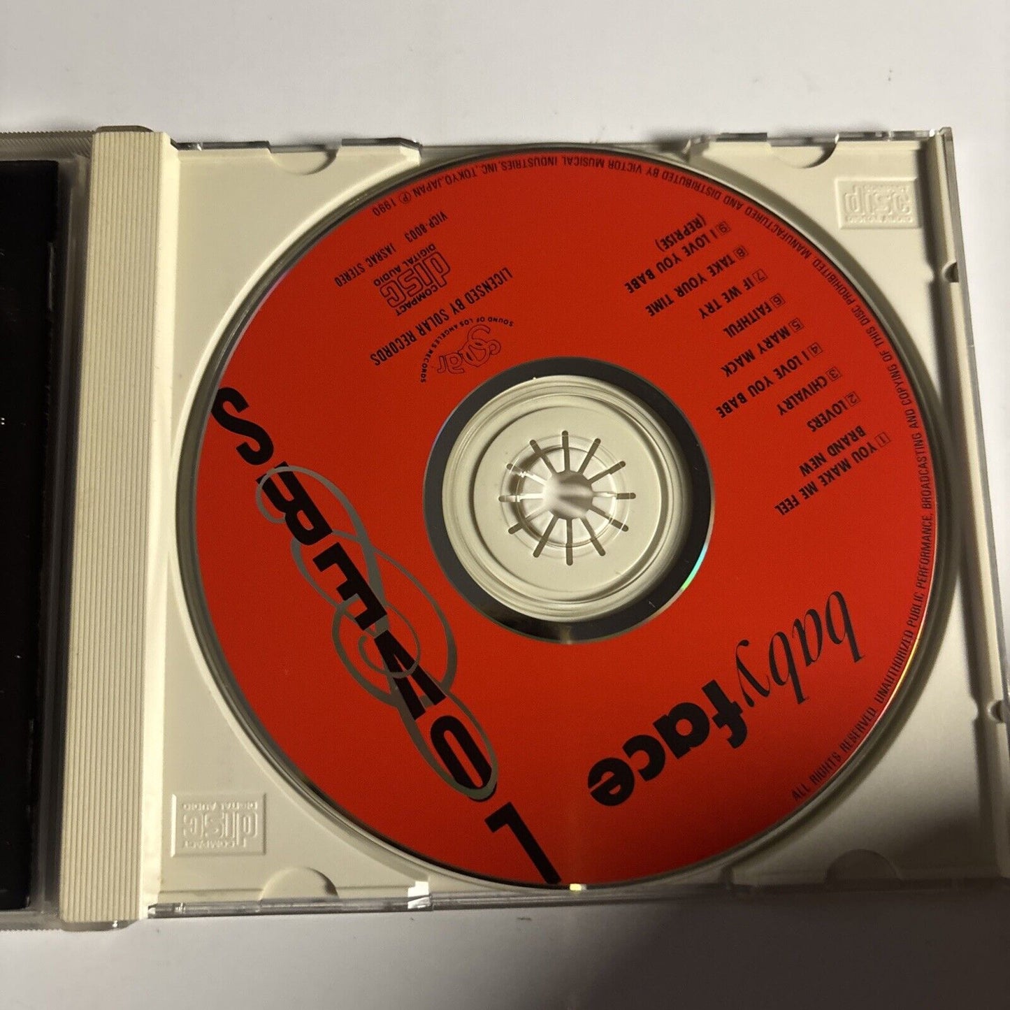 Babyface – Lovers (CD, 1990) Japan vicp-8003