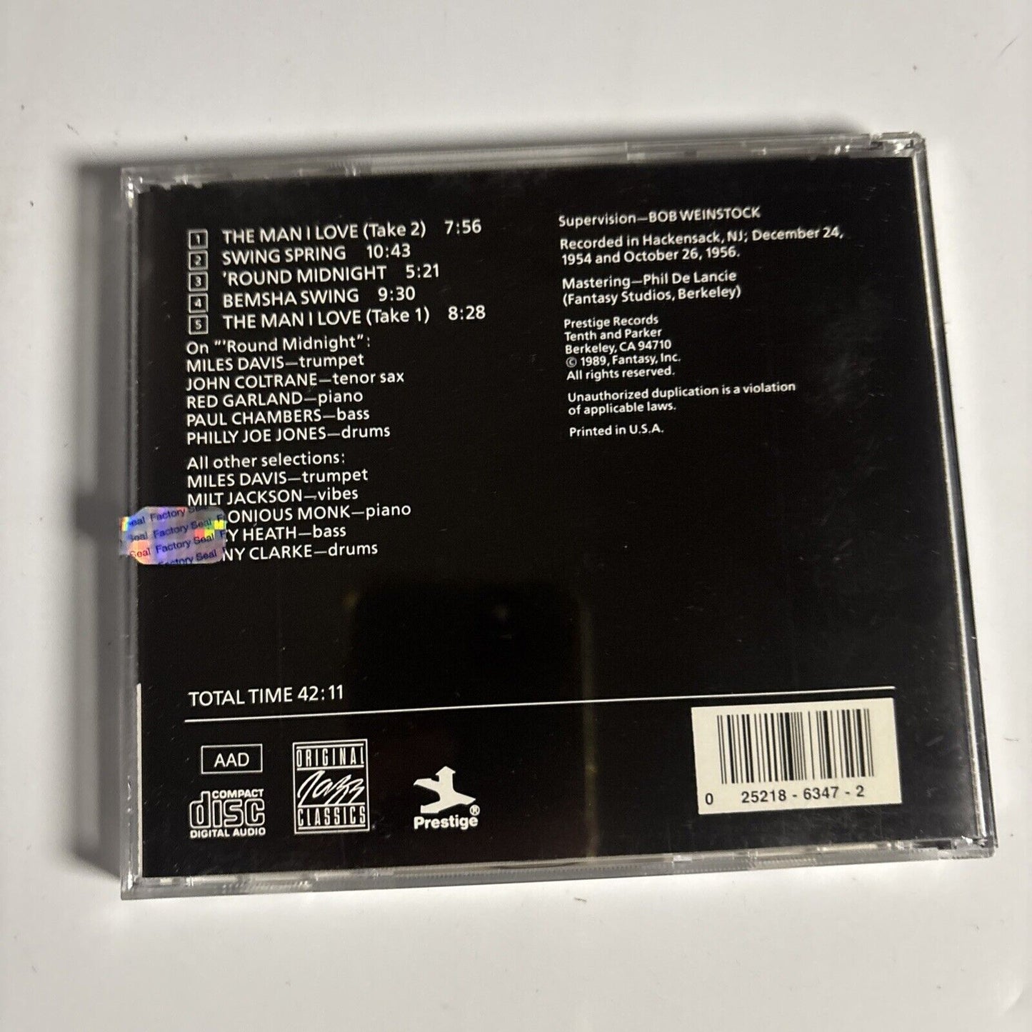 Miles Davis - Miles Davis And The Modern Jazz Giants (CD, 1959)