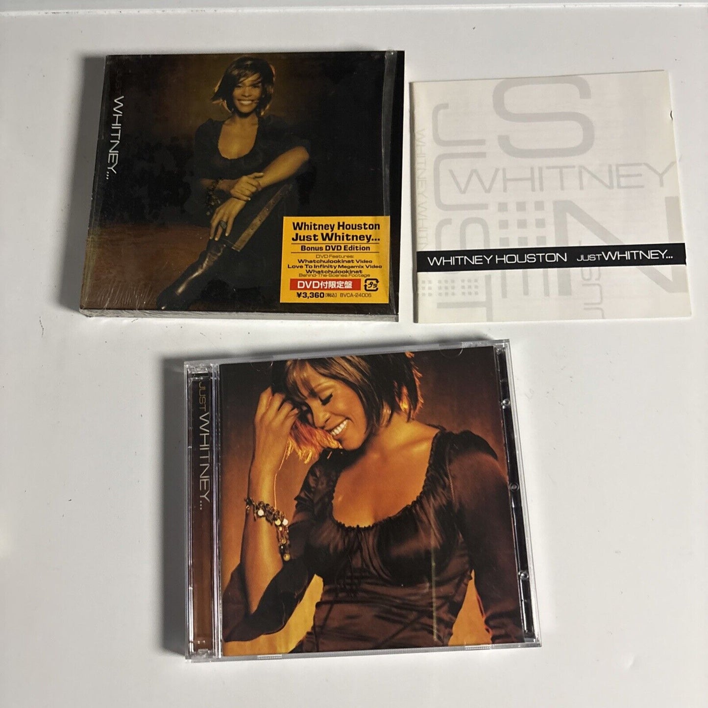 Whitney Houston – Just Whitney... (CD + DVD, 2002) Japan bvca-24006 CD + DVD