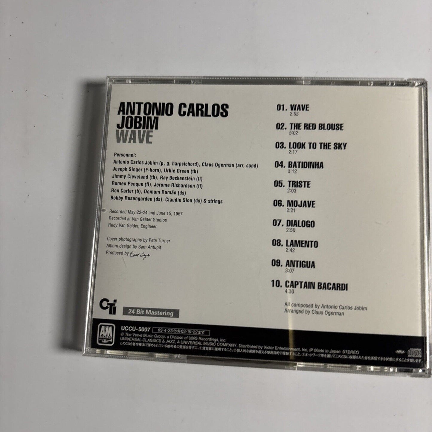 Antonio Carlos Jobim – Wave (CD, 2003) Japan uccu-5007