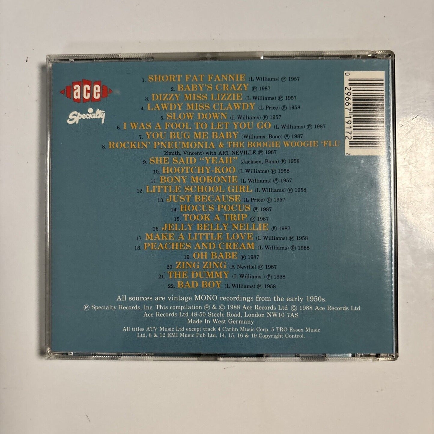 Larry Williams - The Best Of Larry Williams (CD, 1988)