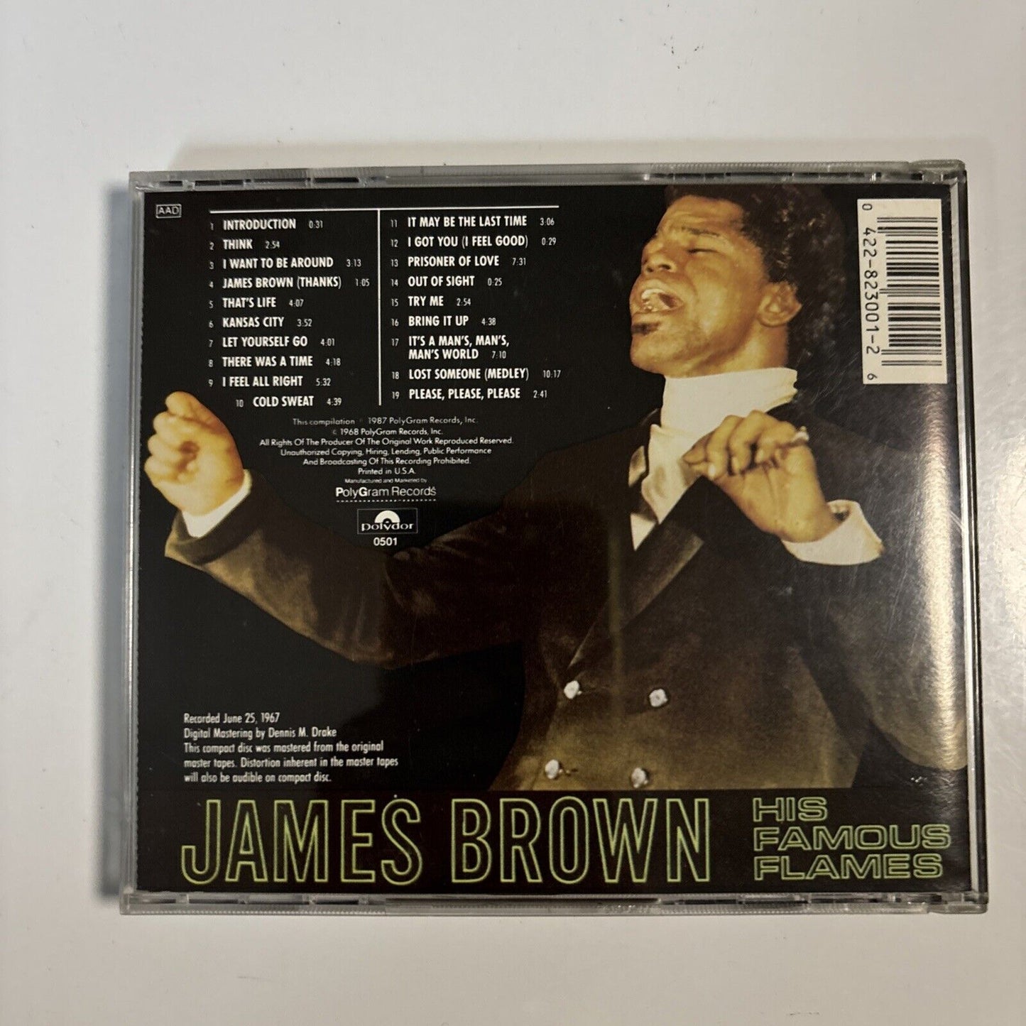 James Brown – Live At The Apollo (CD, 1987)  823 001-2