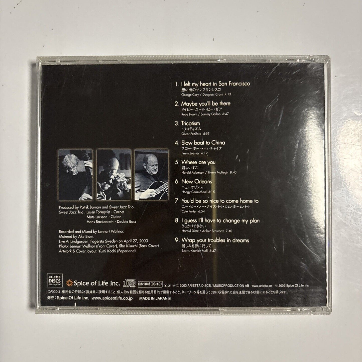 Sweet Jazz Trio – I Left My Heart In San Francisco (CD, 2004) Japan sol-j-0017