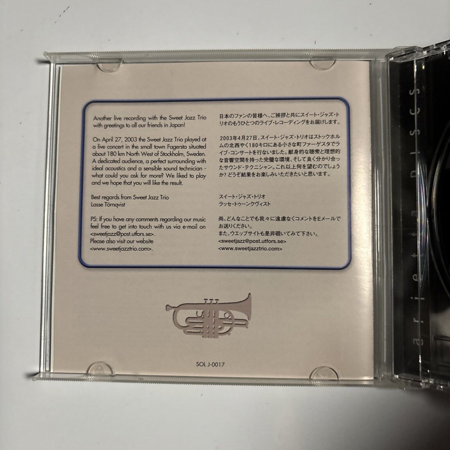 Sweet Jazz Trio – I Left My Heart In San Francisco (CD, 2004) Japan sol-j-0017
