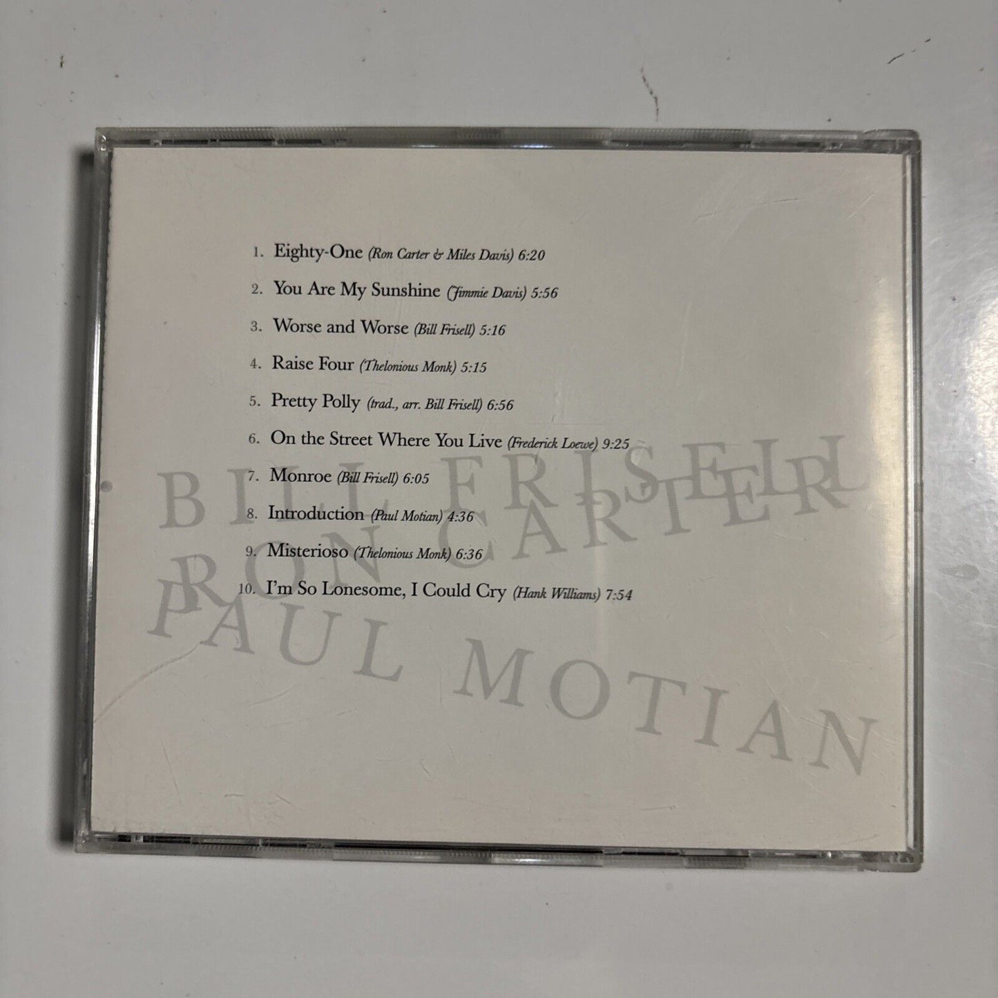 Bill Frisell, Ron Carter, Paul Motian (CD, 2006)  7559-79897-2