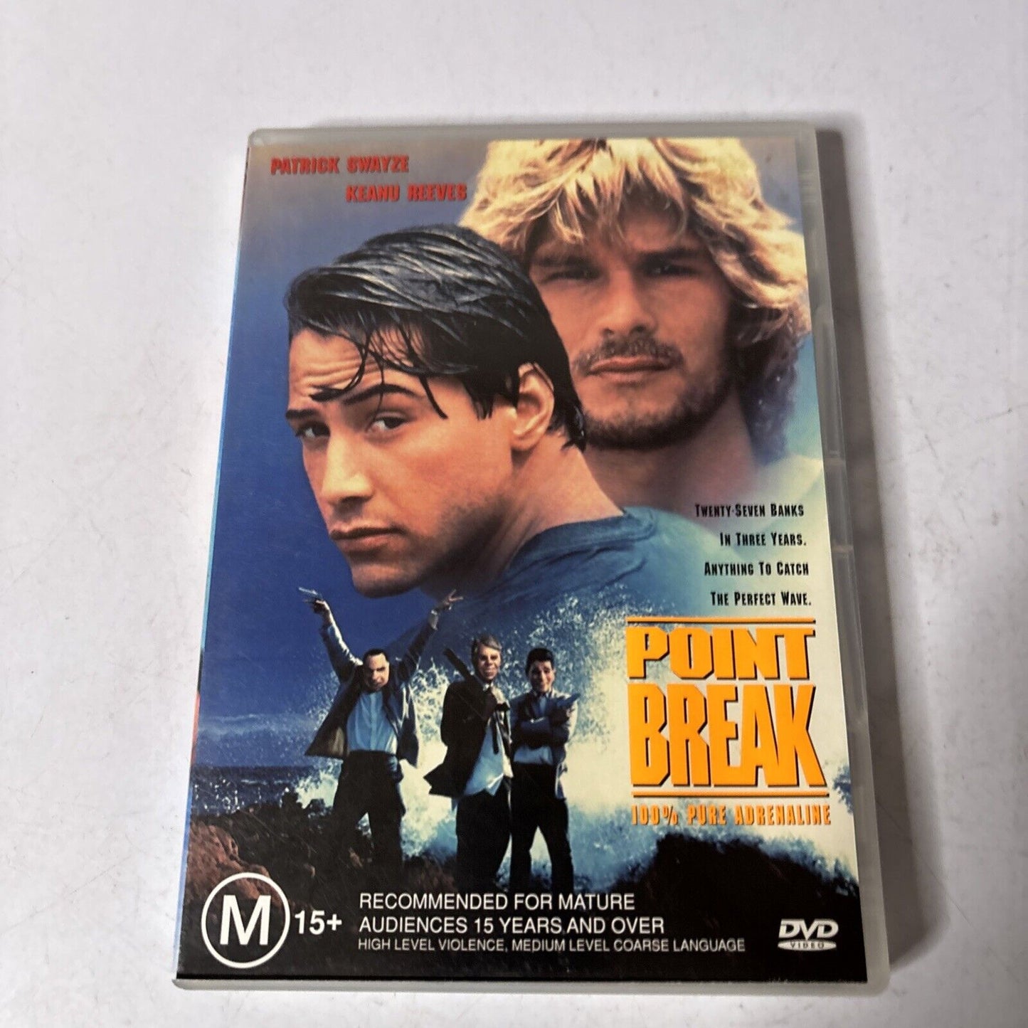 Point Break (DVD, 1991) Keanu Reeves, Patrick Swayze  Region 4
