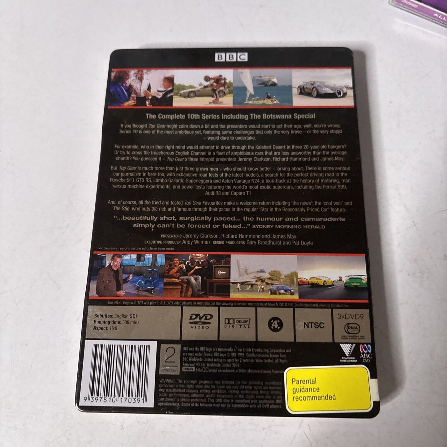 BBC Top Gear : Series 10 - Steelbook Limited Edition (DVD, 2008) Region 4