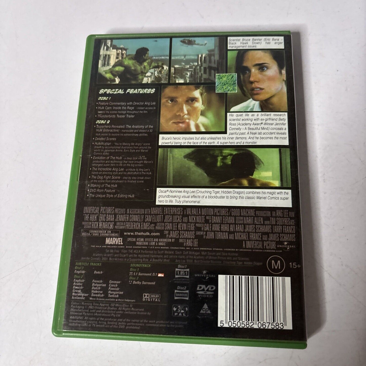 Hulk - Special Edition (DVD, 2003, 2-Disc) Eric Bana, Jennifer Connelly Region 4