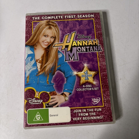 Hannah Montana : Season 1 (DVD, 2006, 4-Disc) Miley Cyrus Region 4