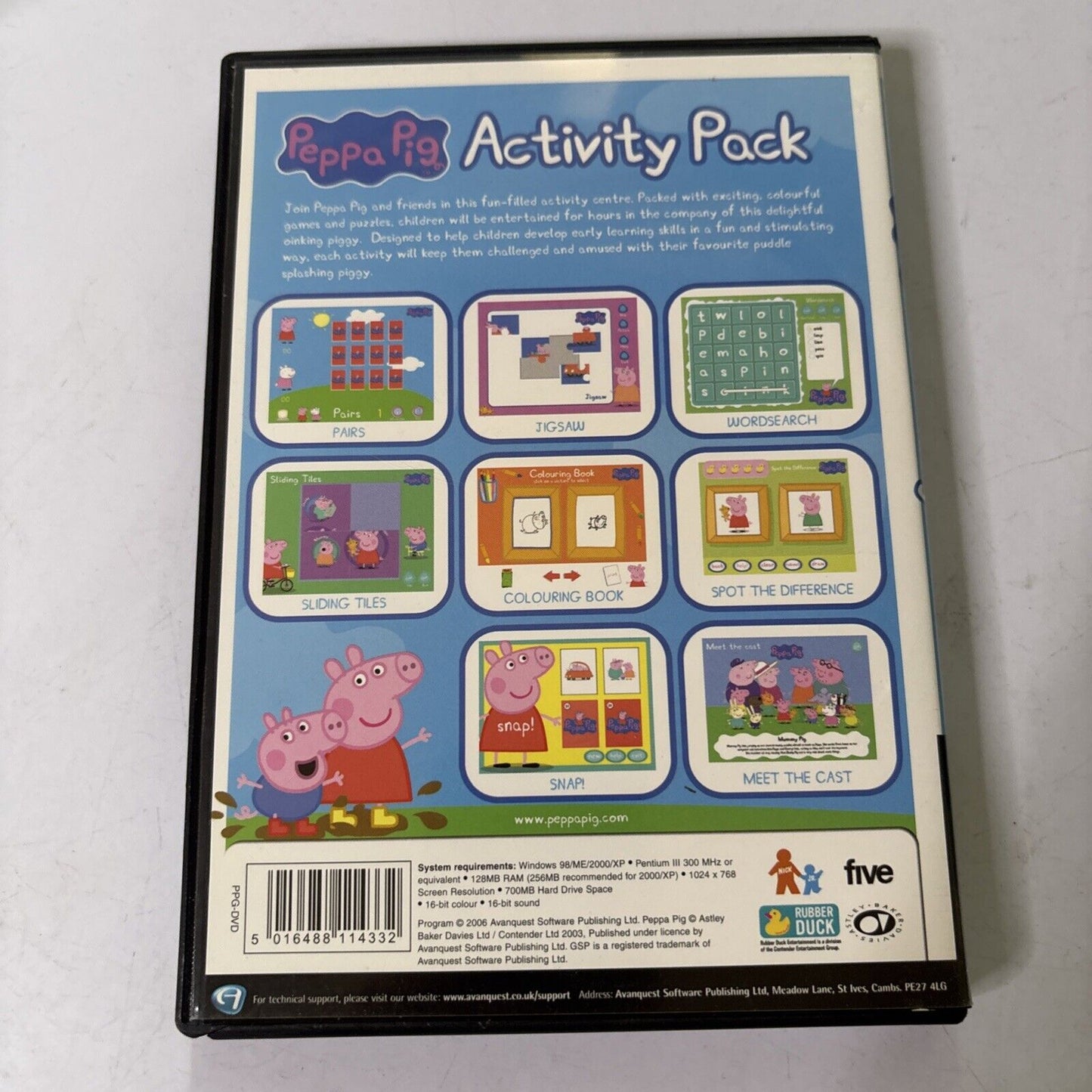 Peppa Pig Activity Pack (PC, 2006) PC Game CDROM