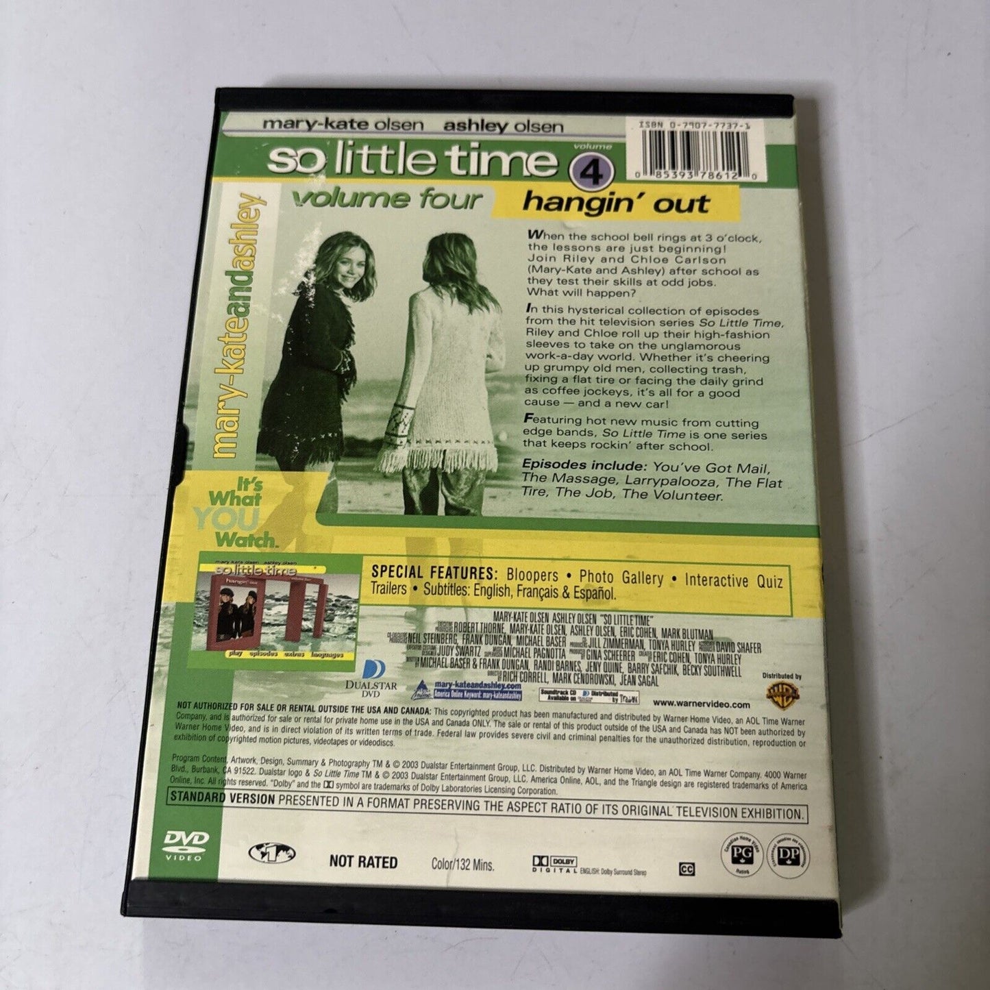 Mary-Kate & Ashley : So Little Time Vol. 4: Hangin' Out (DVD 2003) Region 1