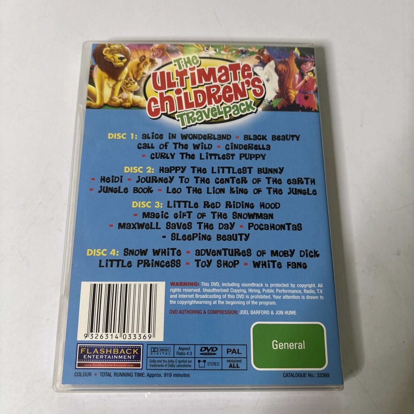 The Ultimate Children's Travel Pack DVD 4 Disc Set 20 movies All Regions