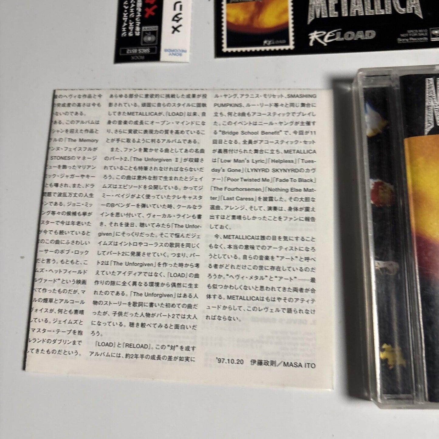 Metallica – Reload (CD, 1997) Japan srcs-8512 obi stickers