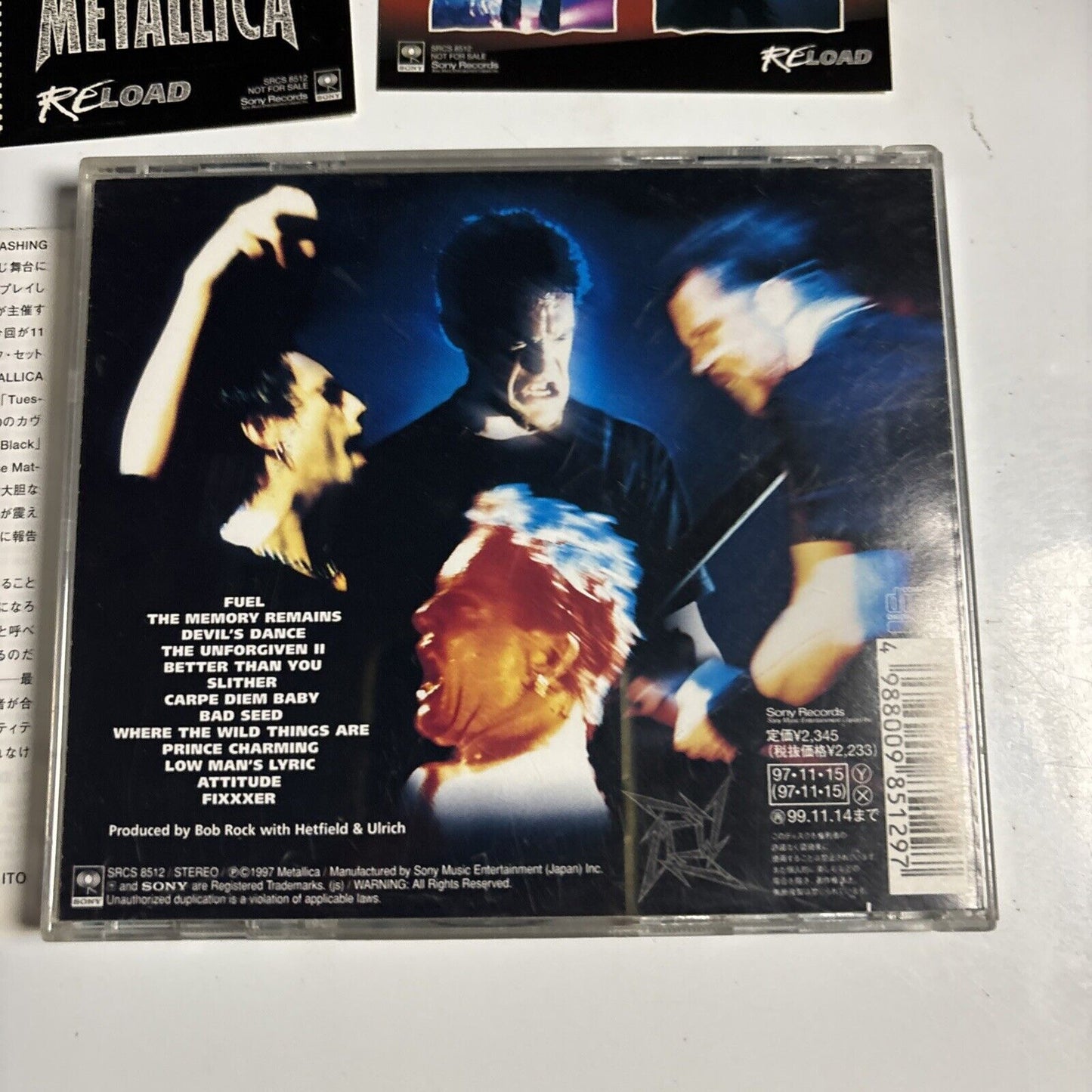 Metallica – Reload (CD, 1997) Japan srcs-8512 obi stickers