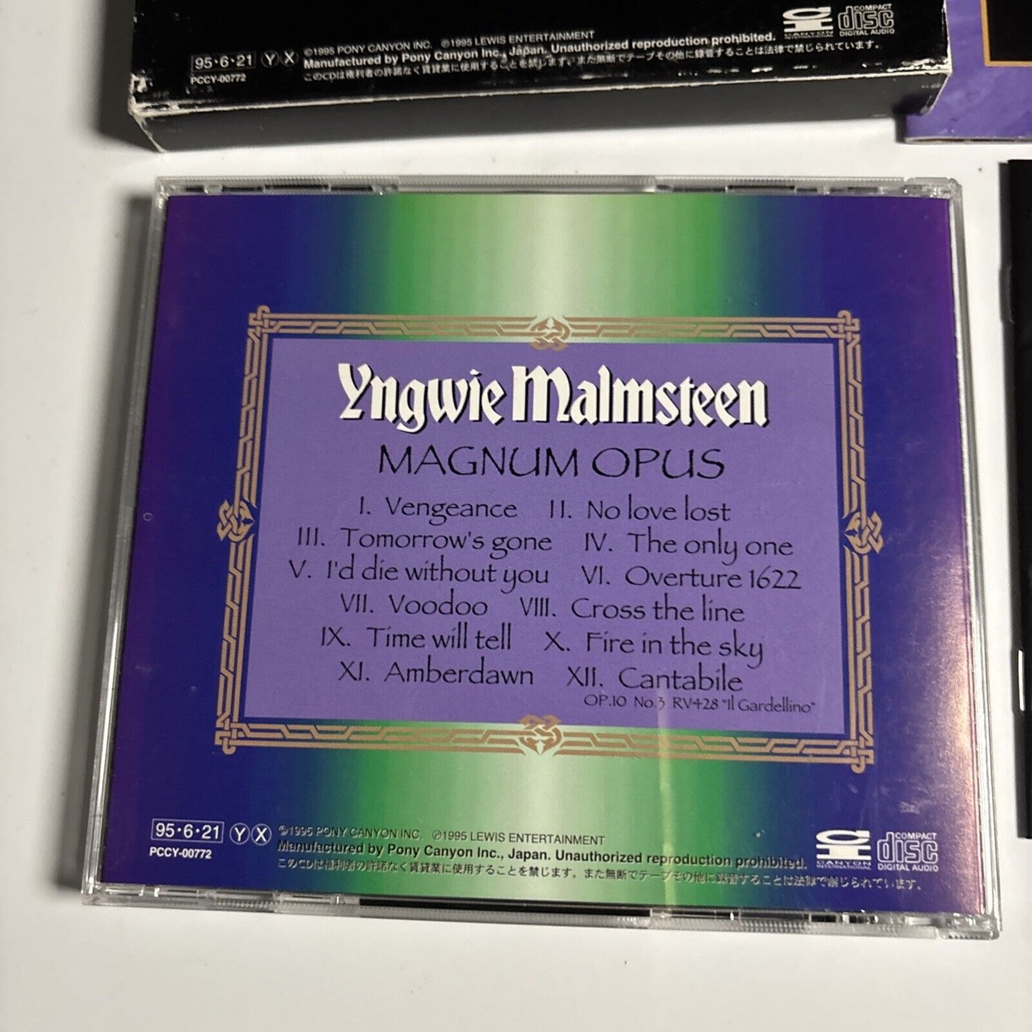 Yngwie Malmsteen – Magnum Opus (CD, 1995) Japan pccy-00772 Slipcase