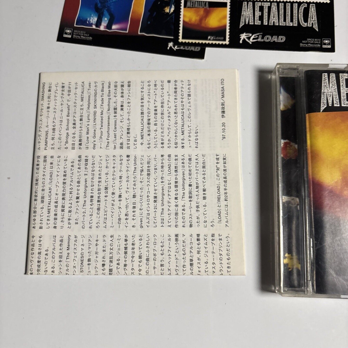 Metallica – Reload (CD, 1997) Japan srcs-8512  Obi stickers