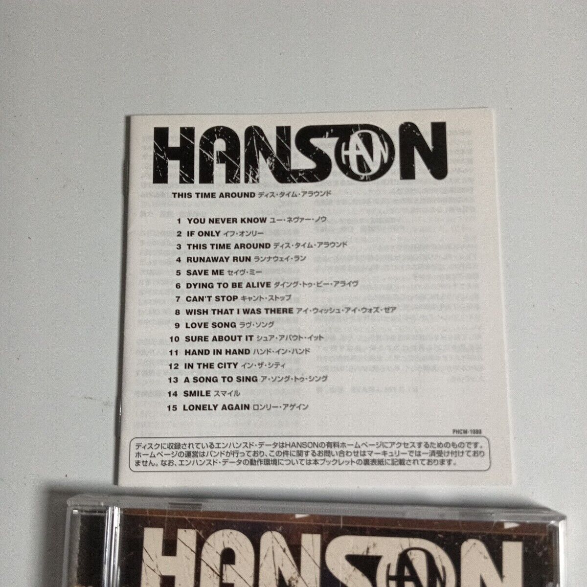 Hanson – This Time Around (CD, 2000) phcw-1080 Japan