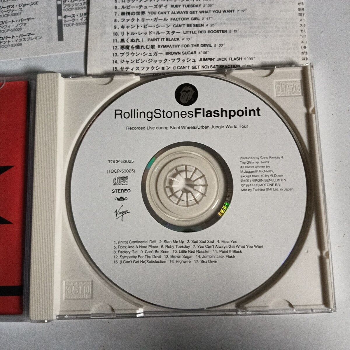The Rolling Stones – Flashpoint (CD, 1999) tocp-53025 Japan