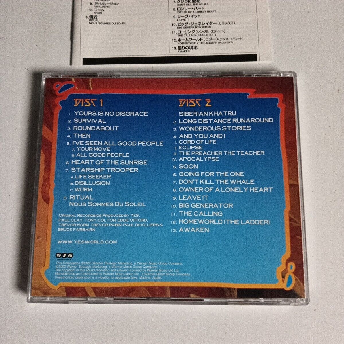 Yes – The Ultimate Yes: 35th Anniversary Collection (CD 2011) wpcr-14342/3 Japan