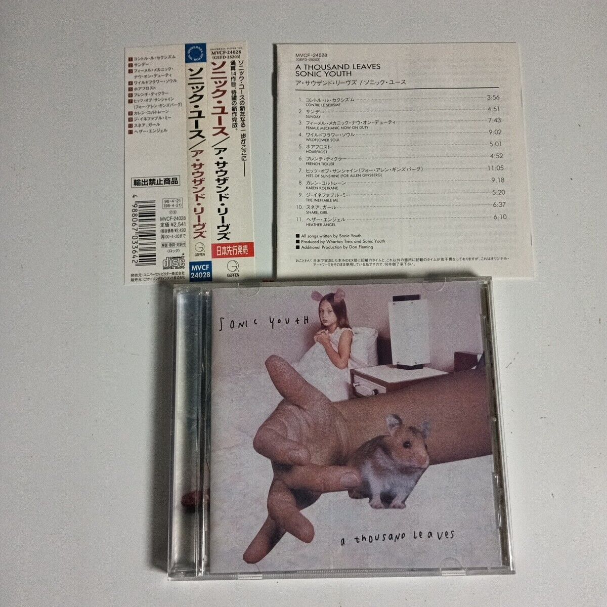 Sonic Youth – A Thousand Leaves (CD, 1998) mvcf-24028 Japan Obi