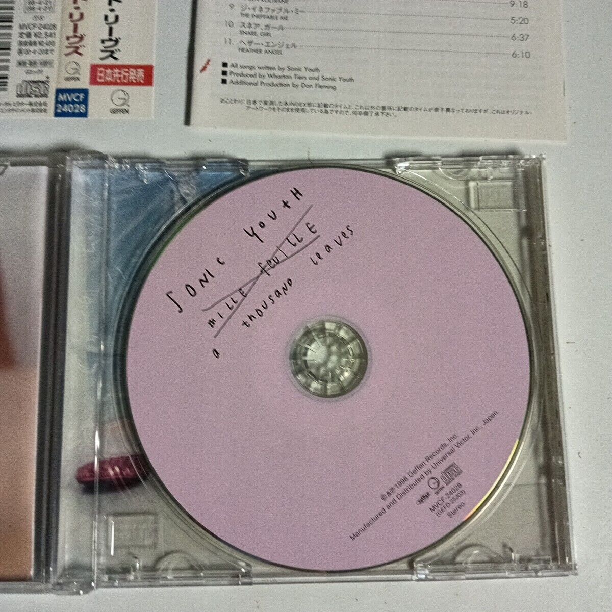 Sonic Youth – A Thousand Leaves (CD, 1998) mvcf-24028 Japan Obi