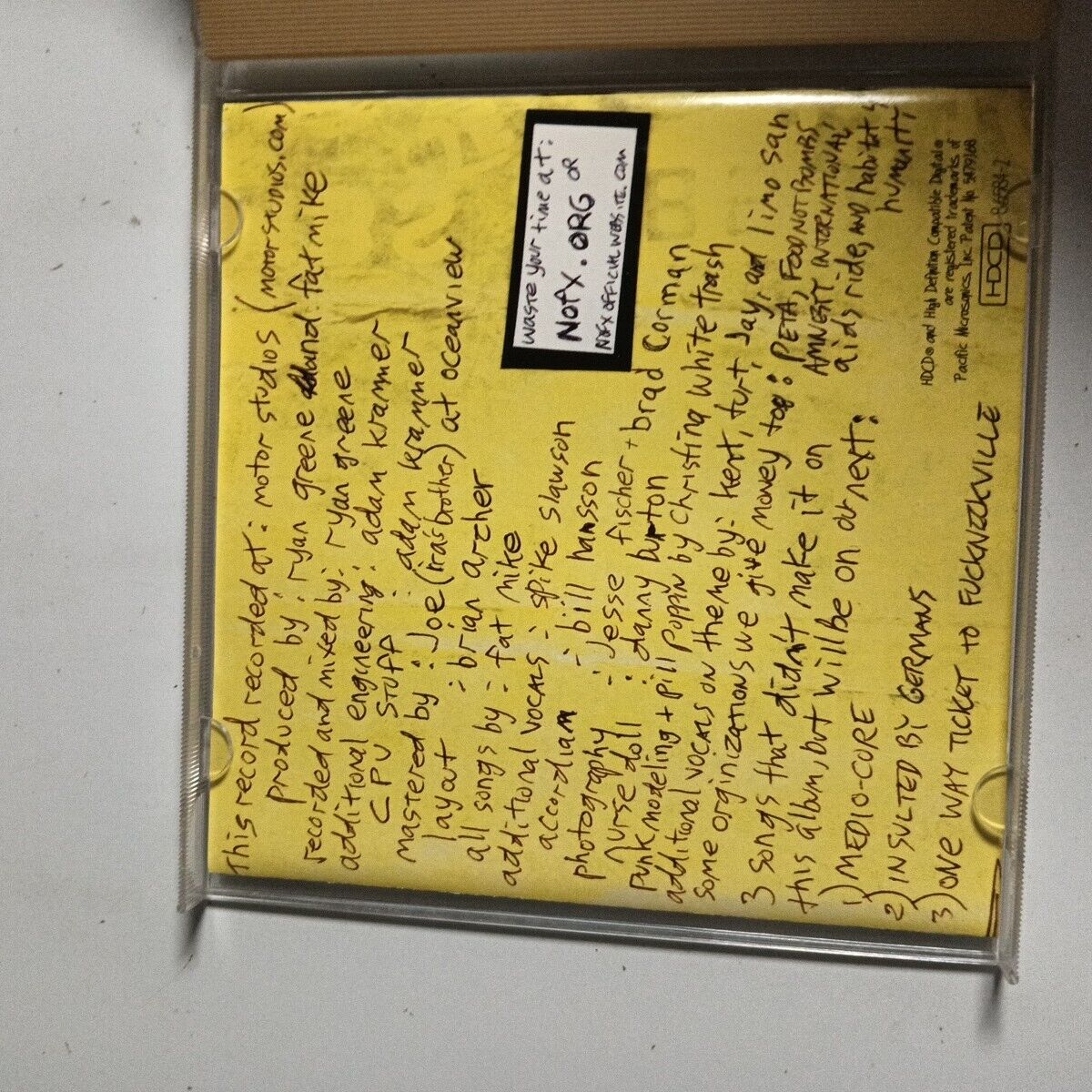 NOFX – Pump Up The Valuum (2000, HDCD, CD)