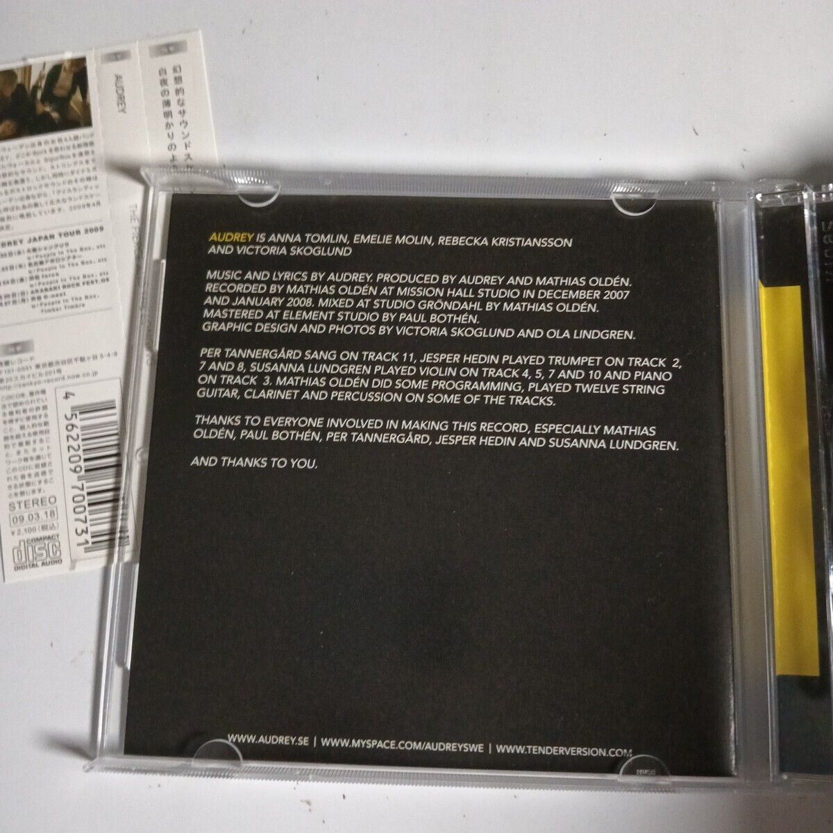 Audrey – The Fierce And The Longing (CD, 2009) znr-063 Japan obi