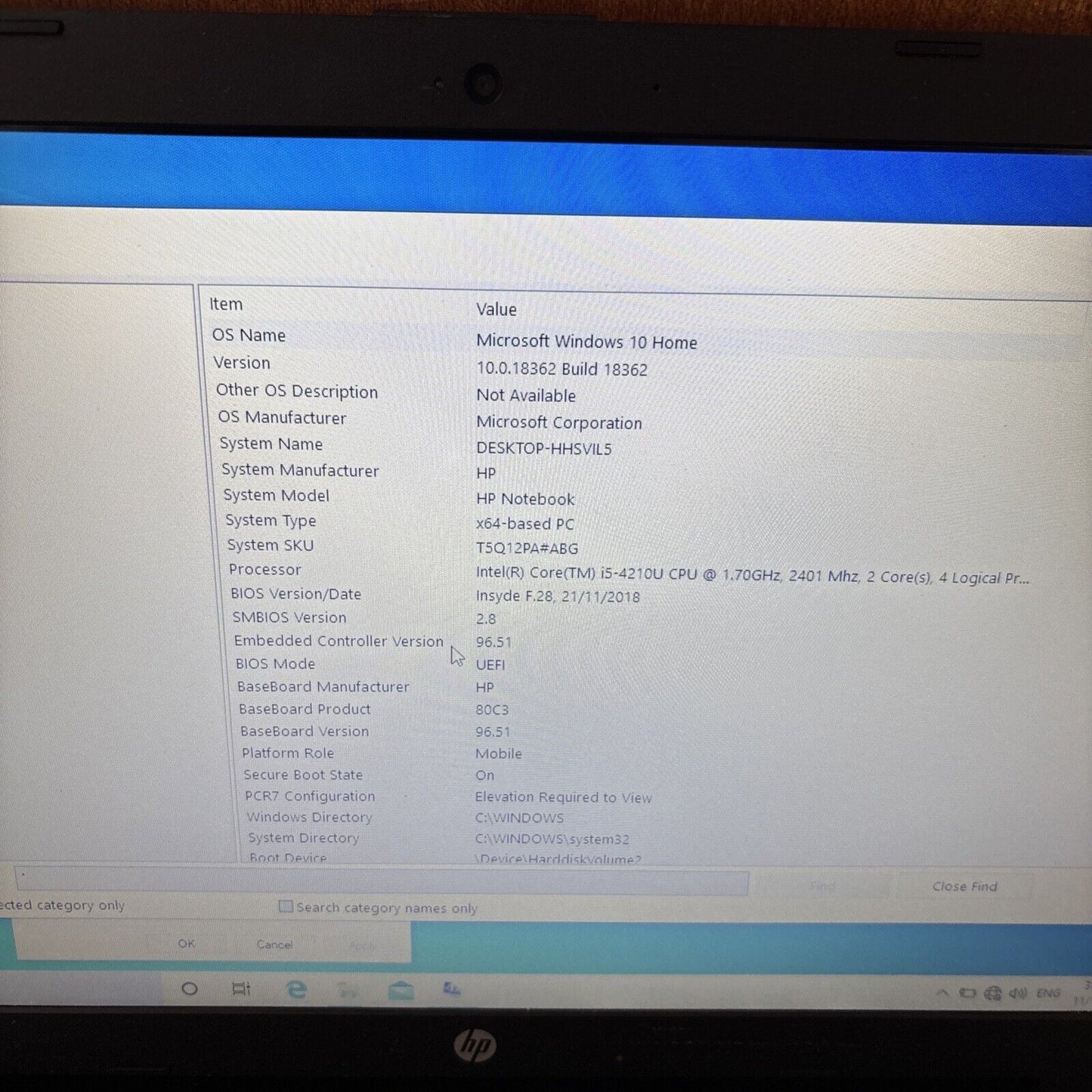HP Laptop 15.6" Ac607tu i5-4210U 8gb RAM 1TB DVD Drive *Flat Battery*