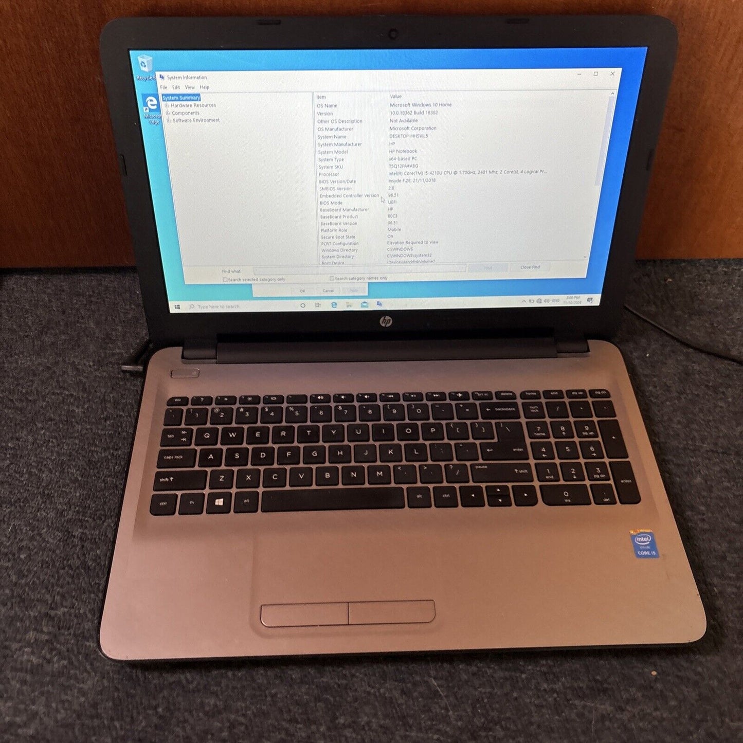 HP Laptop 15.6" Ac607tu i5-4210U 8gb RAM 1TB DVD Drive *Flat Battery*
