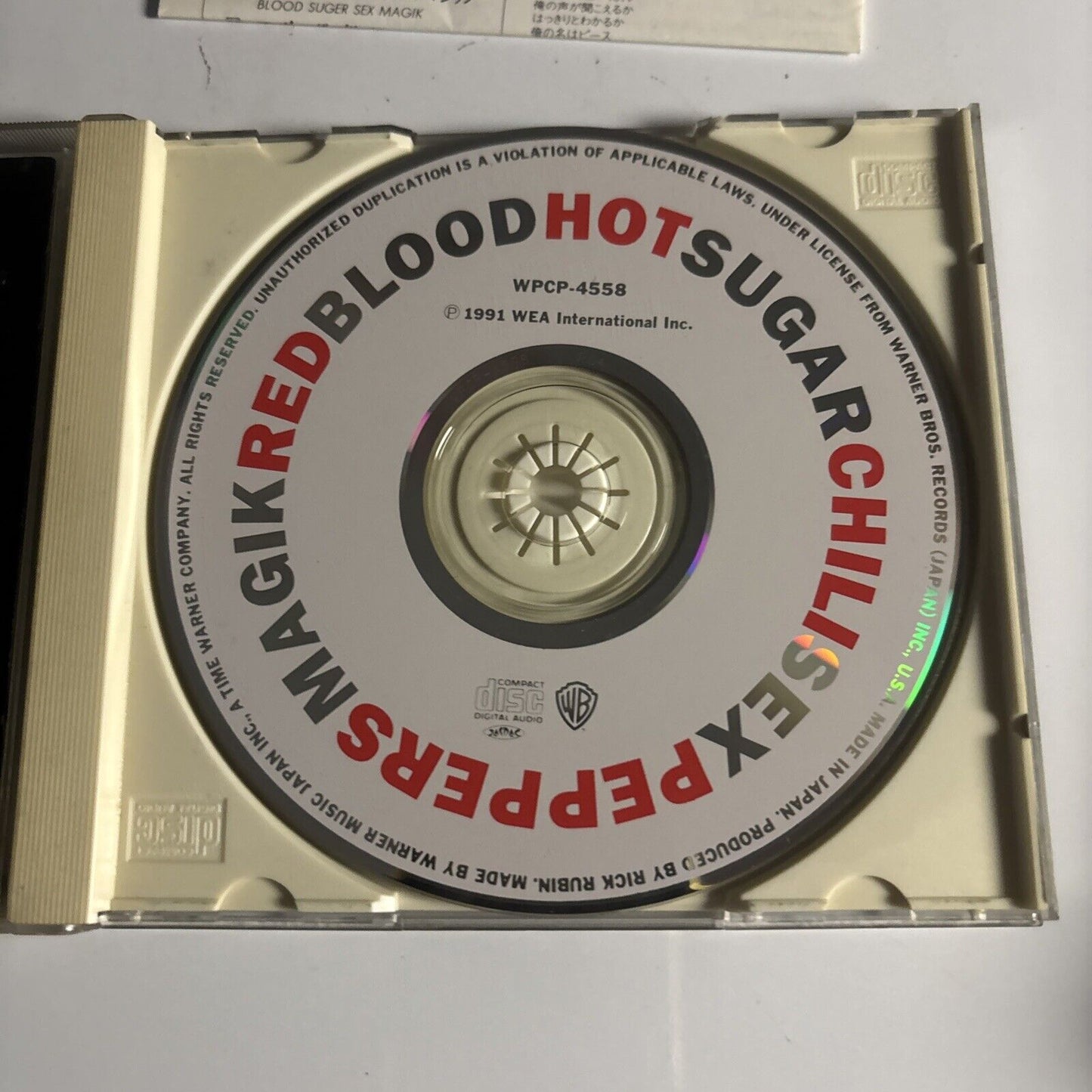 Red Hot Chili Peppers – Blood Sugar Sex Magik (CD, 1991) wpcp-4558 Japan