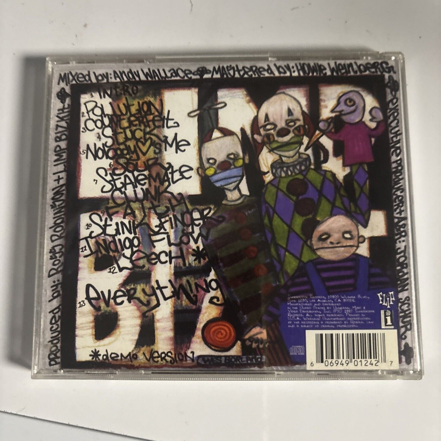 Limp Bizkit – Three Dollar Bill, Yall$ (CD, 1997) IND 90124