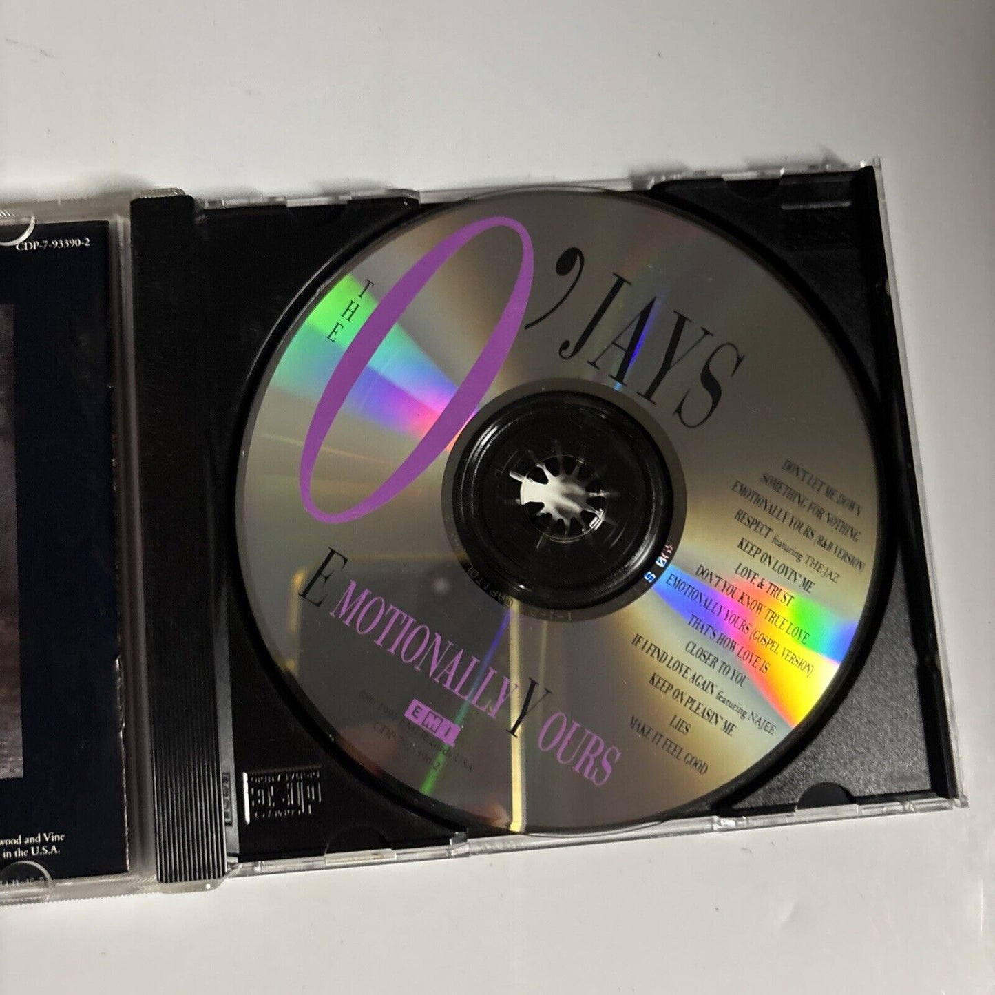 The O'Jays – Emotionally Yours (CD, 1991) CDP-7-93390-2