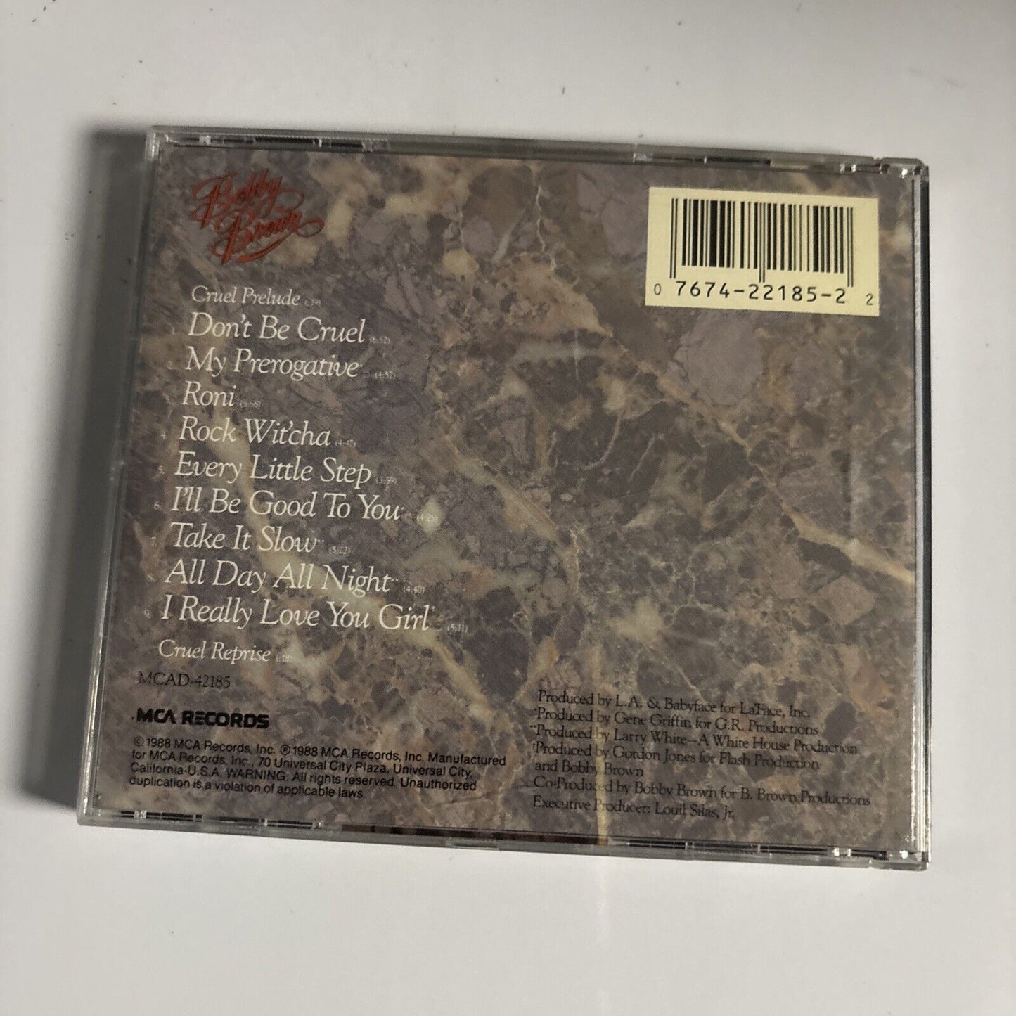 Bobby Brown – Don't Be Cruel (CD, 1988) MCAD-42185