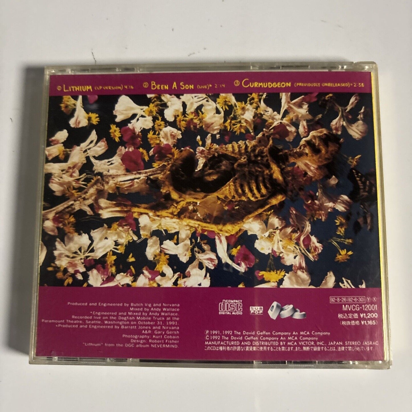 Nirvana – Lithium (CD, 1992) mvcg-12001 Japan