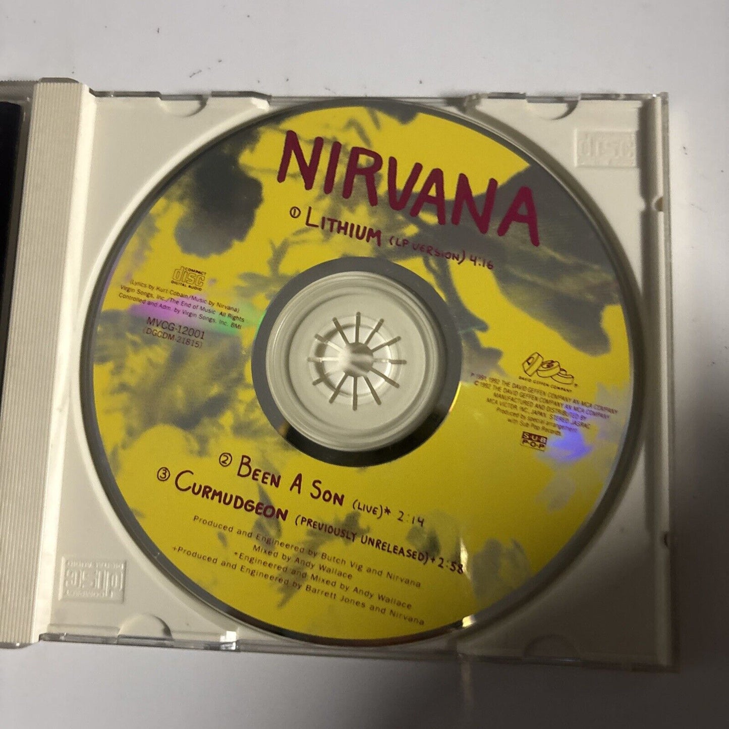 Nirvana – Lithium (CD, 1992) mvcg-12001 Japan