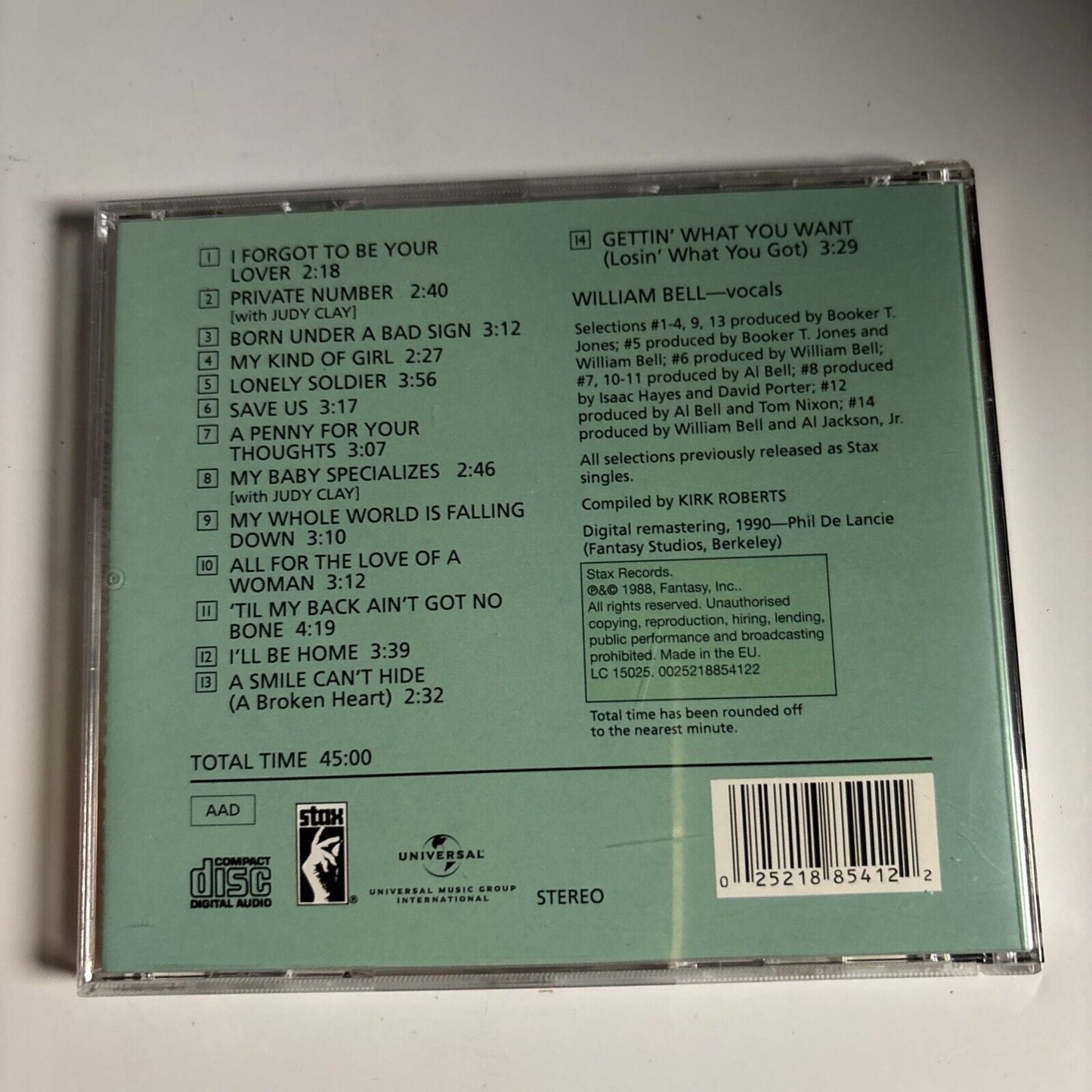 William Bell – The Best Of William Bell (CD, 1990)