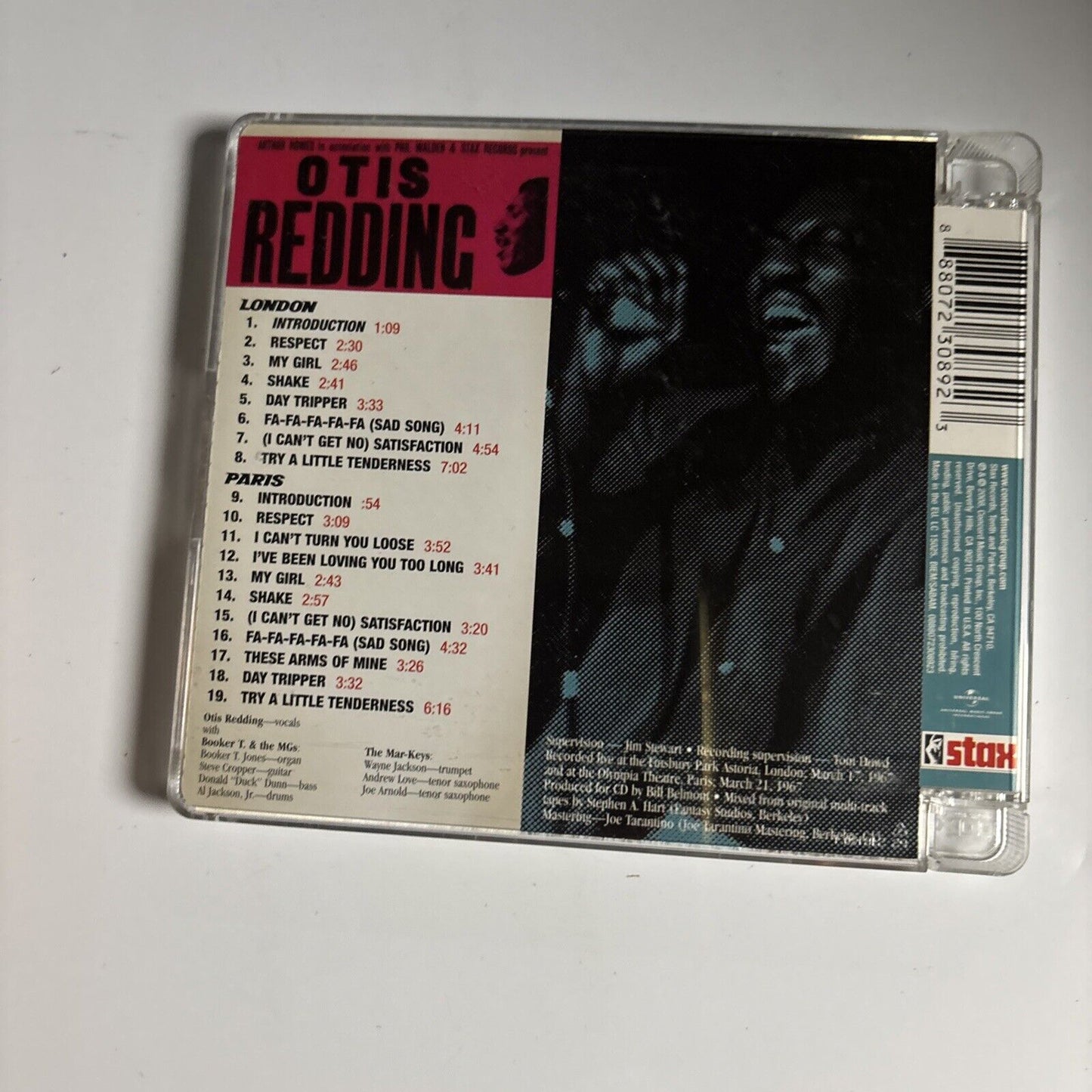 Otis Redding – Live! In London And Paris (CD, 2008) Super Jewel Case