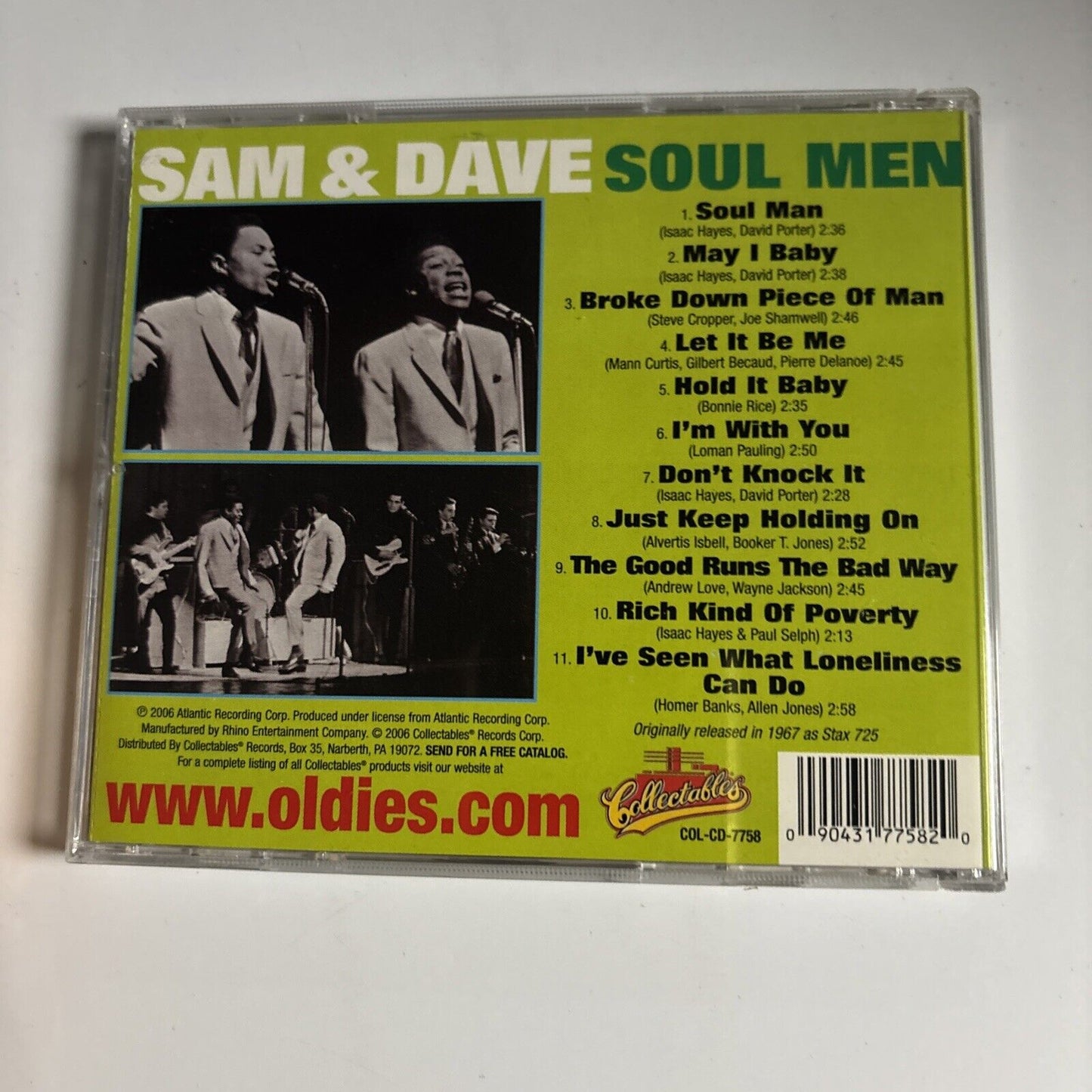 Sam & Dave – Soul Men (CD, 2006) COL-CD-7758