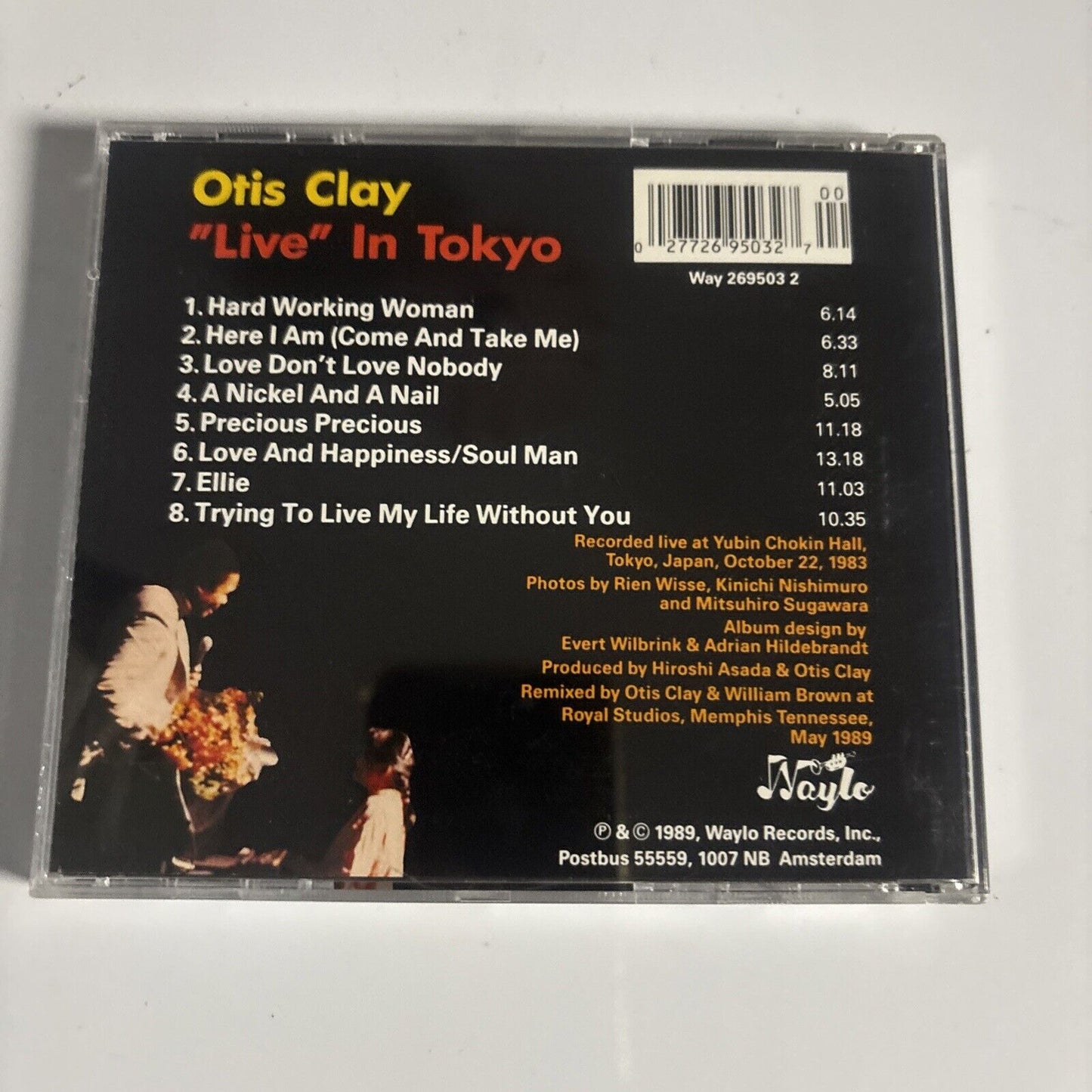 Otis Clay – "Live" In Tokyo (CD, 1989) Way 269503 2