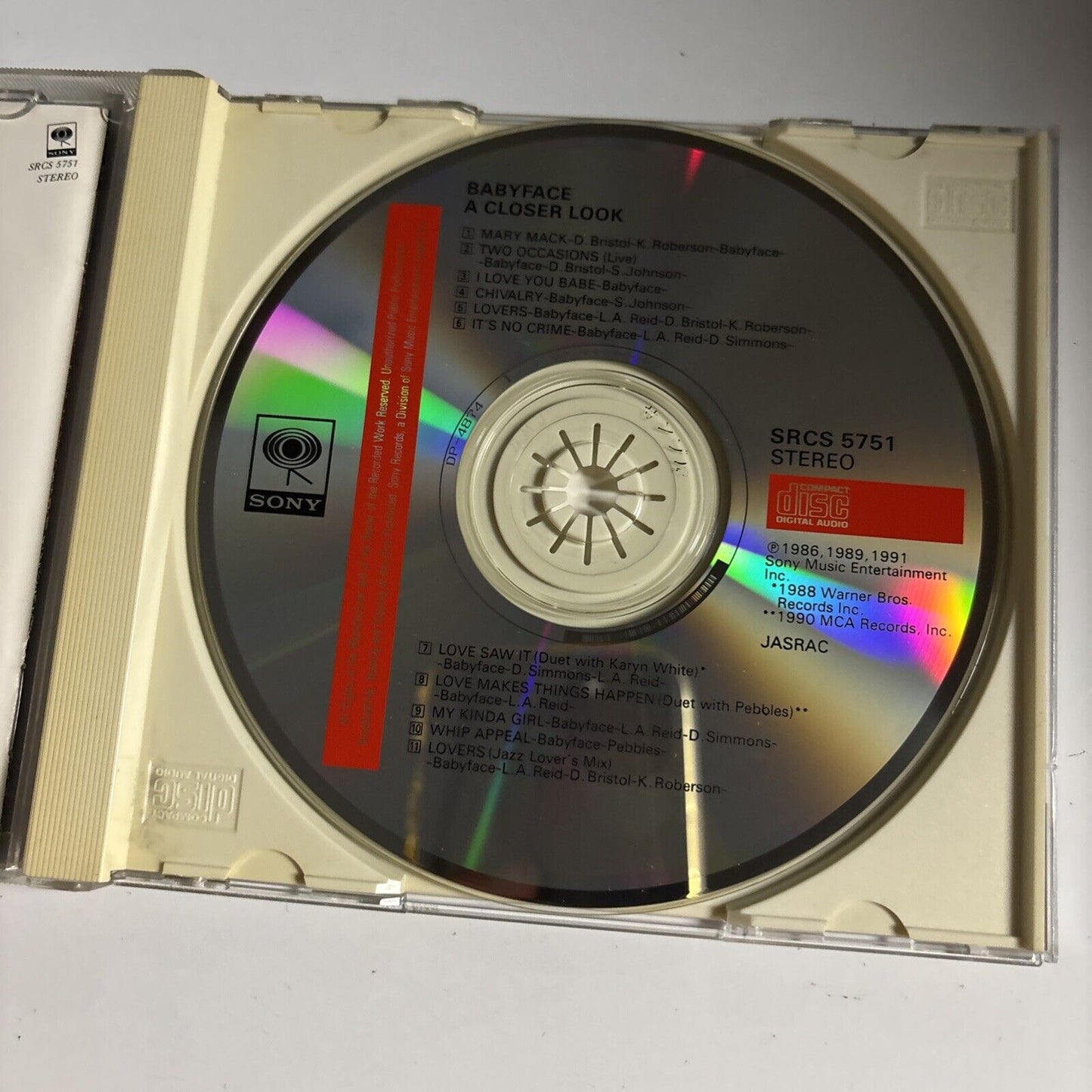 Babyface – A Closer Look (CD, 1991) srcs-5751 Japan
