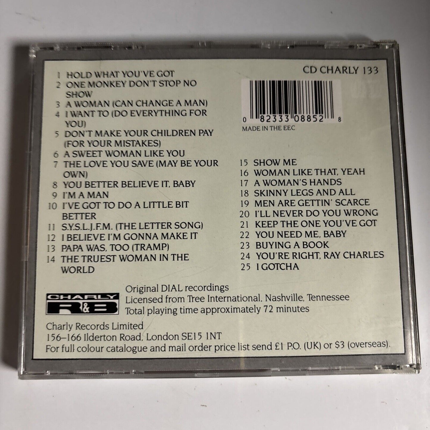 Joe Tex - The Very Best Of Joe Tex (CD, 1988) CD CHARLY 133