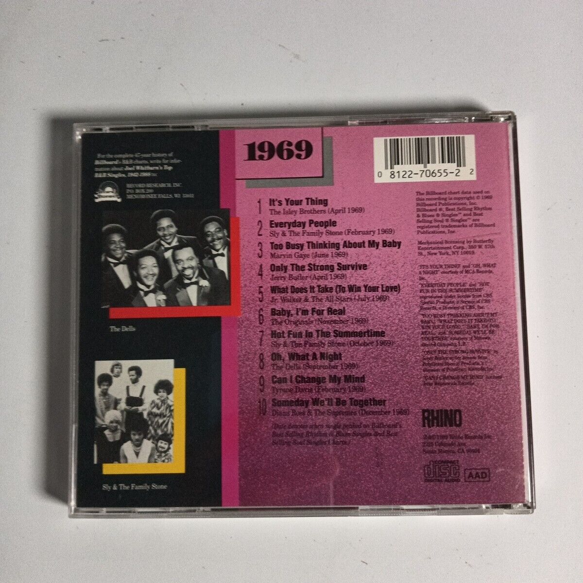 Billboard Top R&B Hits 1969 (CD, 1989) R2 70655