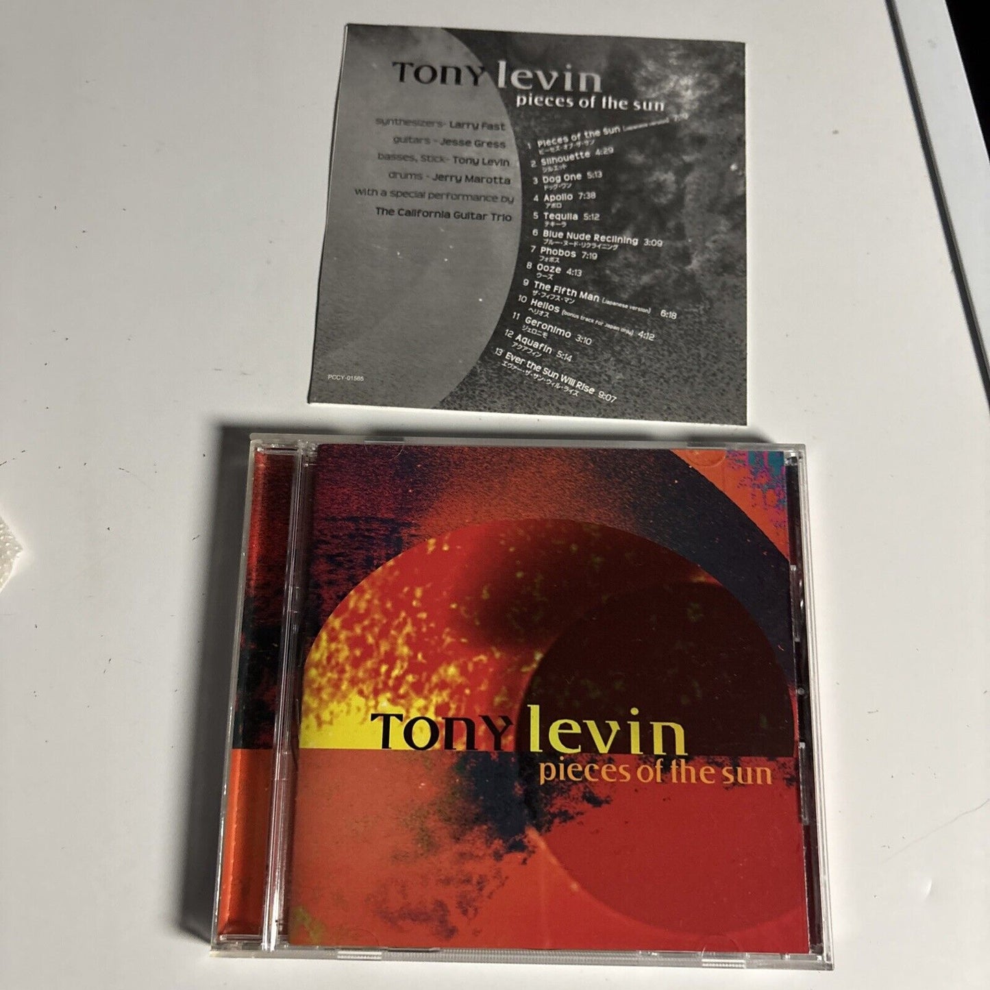 Tony Levin – Pieces Of The Sun (CD, 2002) pccy-01565 Japan
