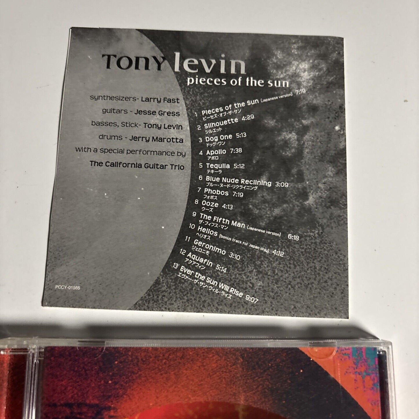 Tony Levin – Pieces Of The Sun (CD, 2002) pccy-01565 Japan