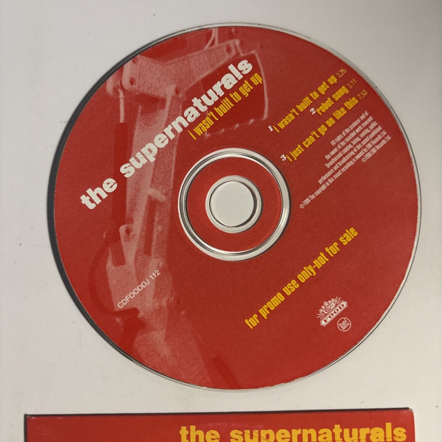 The Supernaturals – I Wasn't Built To Get Up (CD, 1998) CDFOODDJ 112  promo