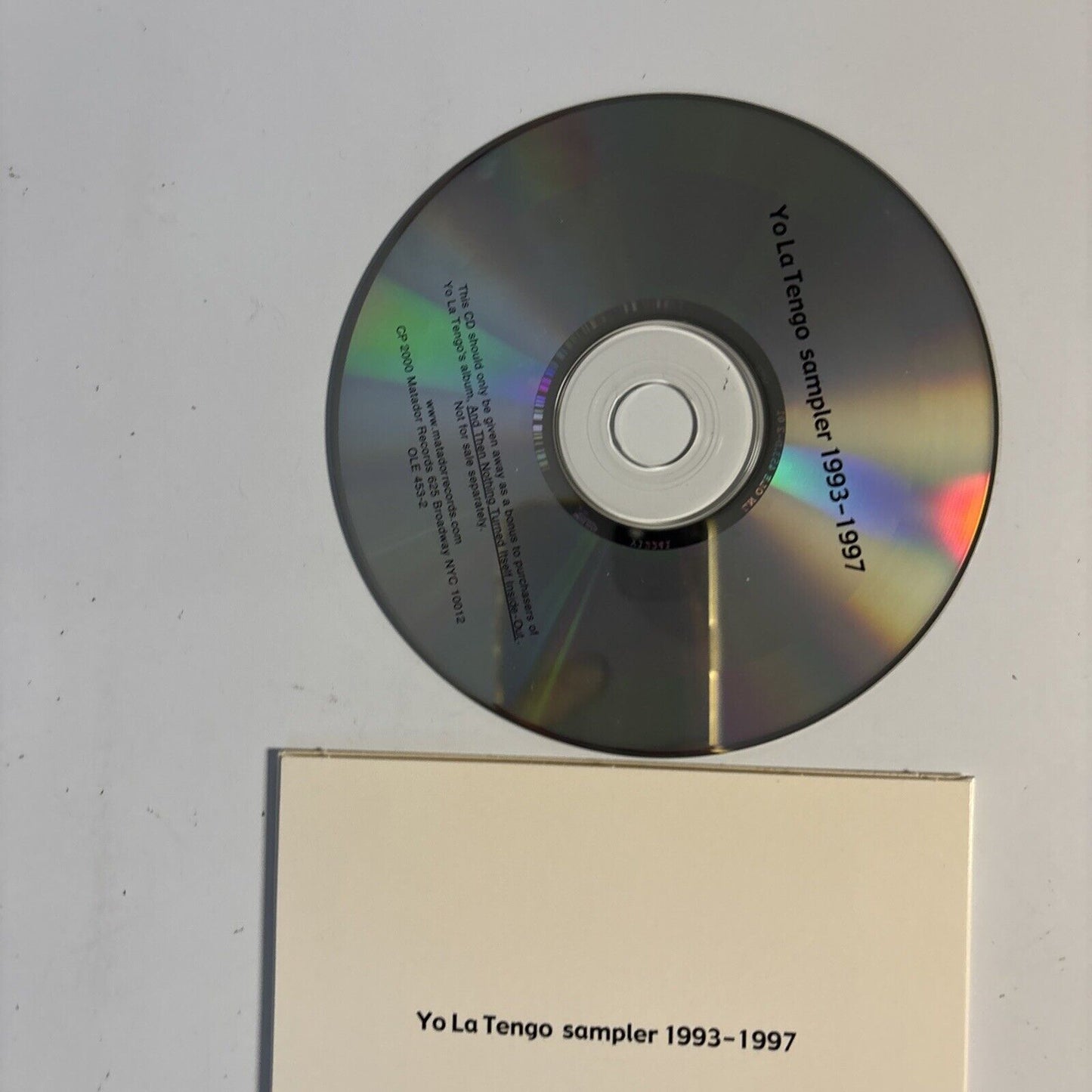 Yo La Tengo – Sampler 1993-1997 (CD, 2000) OLE 453-2  promo