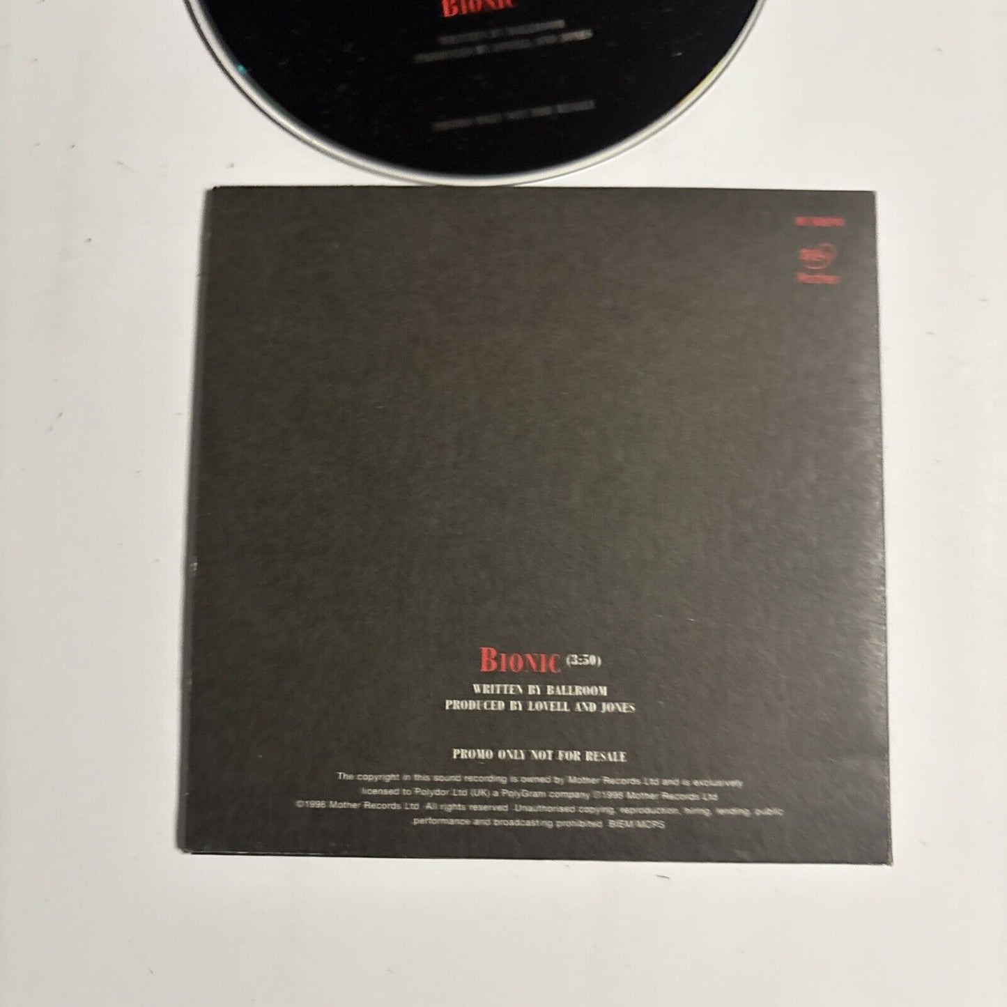 Ballroom – Bionic (CD, 1998) MUMDJ98  promo