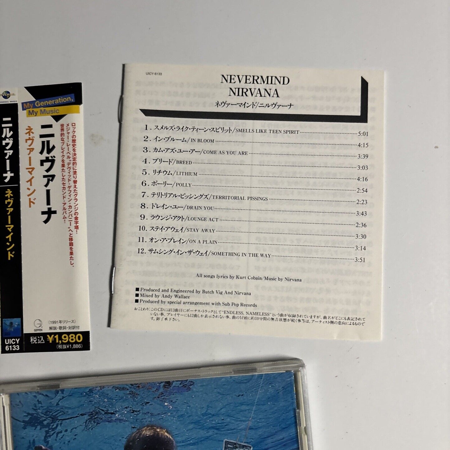 Nirvana – Nevermind (CD, 2006) uicy-6133 Japan obi