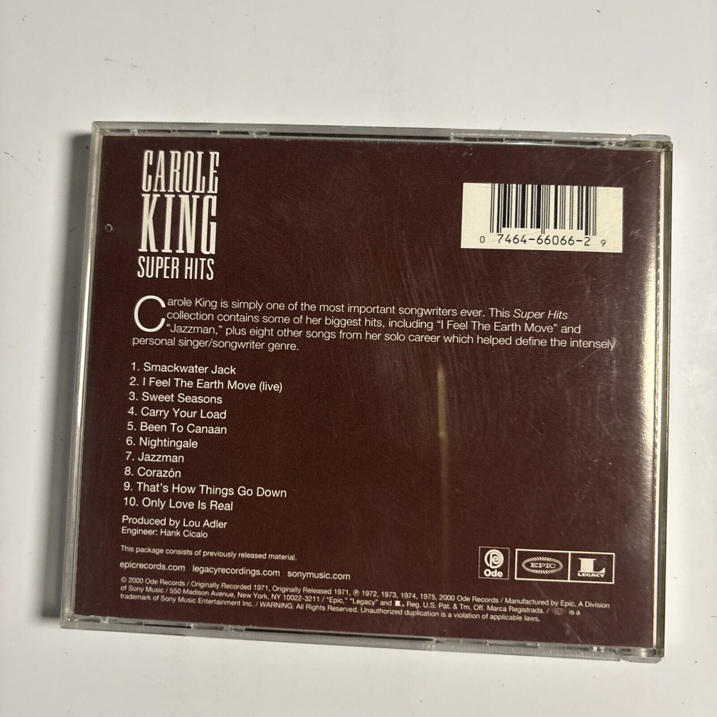 Carole King – Super Hits (CD, 2000) EK 66066
